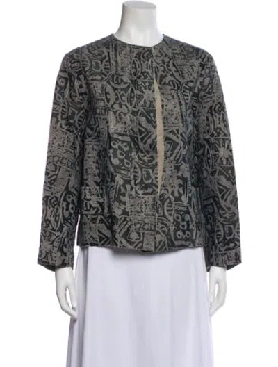 Pre-owned Urban Zen Printed Evening Jacket In Gray