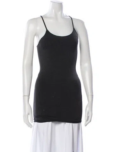 Pre-owned Urban Zen Scoop Neck Sleeveless Top In Gray