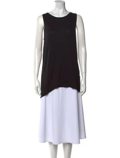 Pre-owned Urban Zen Scoop Neck Sleeveless Tunic In Black