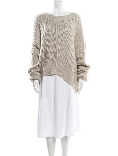 Pre-owned Urban Zen Scoop Neck Sweater In Neutral