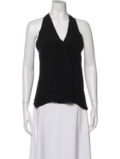 Pre-owned Urban Zen Silk Halterneck Top In Black