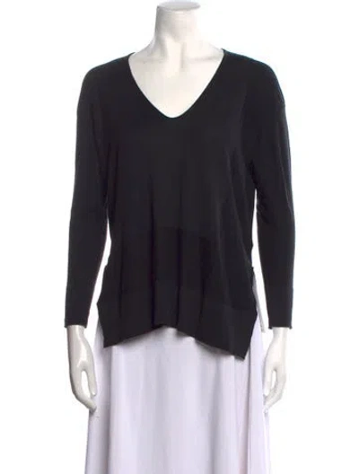 Pre-owned Urban Zen Silk V-neck Sweater In Black