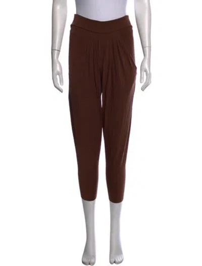 Pre-owned Urban Zen Straight Leg Pants In Brown