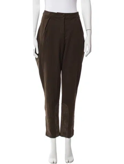 Pre-owned Urban Zen Straight Leg Pants In Brown
