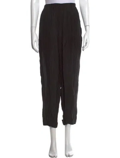 Pre-owned Urban Zen Striped Wide Leg Pants In Black