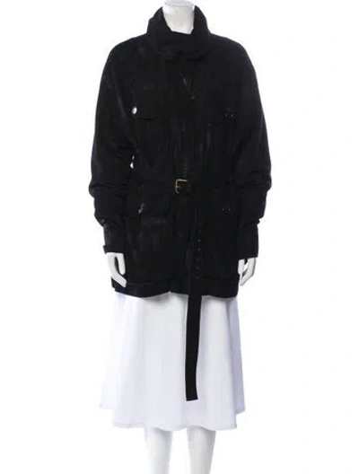 Pre-owned Urban Zen Suede Coat In Black
