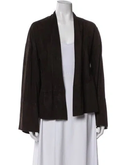 Pre-owned Urban Zen Suede Jacket In Brown