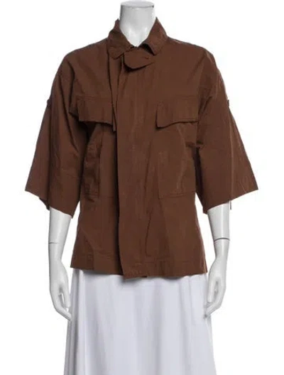 Pre-owned Urban Zen Utility Jacket In Brown