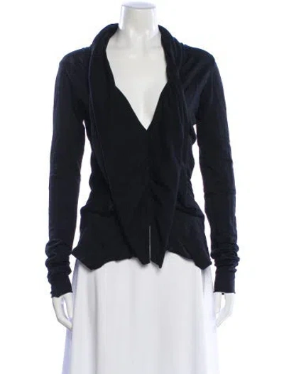 Pre-owned Urban Zen V-neck Long Sleeve Top In Neutral