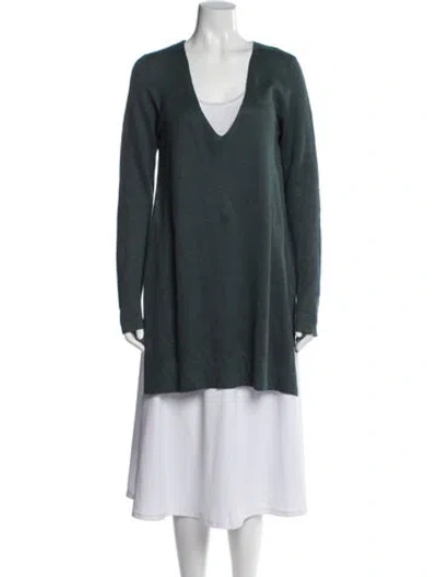 Pre-owned Urban Zen V-neck Long Sleeve Tunic In Multi