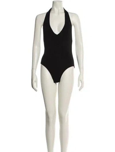 Pre-owned Urban Zen V-neck Sleeveless Bodysuit In Neutral