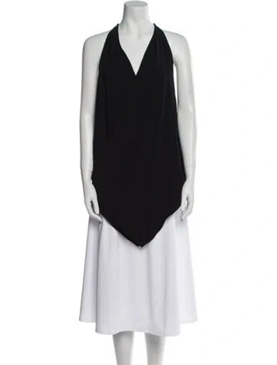 Pre-owned Urban Zen V-neck Sleeveless Tunic In Black