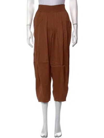 Pre-owned Urban Zen Wide Leg Pants In Brown/metallic