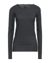 Urban Zen Woman Sweater Charcoal Size S/m Virgin Wool, Silk, Polyethylene In Grey
