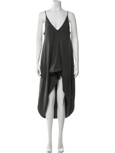 Pre-owned Urban Zen Wool Long Dress In Green