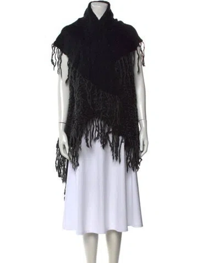 Pre-owned Urban Zen Wool Mock Neck Sweater In Black