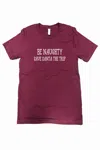 Urbanarteez Women's Be Naughty Save Santa The Trip Tee - Plus In Burgundy In Burgundy