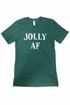 Urbanarteez Women Jolly Af Shirt - Plus In Green In Green
