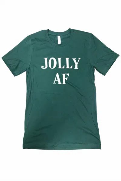 Urbanarteez Women Jolly Af Shirt - Plus In Green
