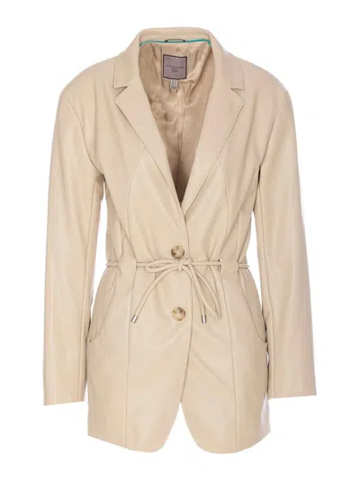 Urbancode Beige Faux Leather Jacket
