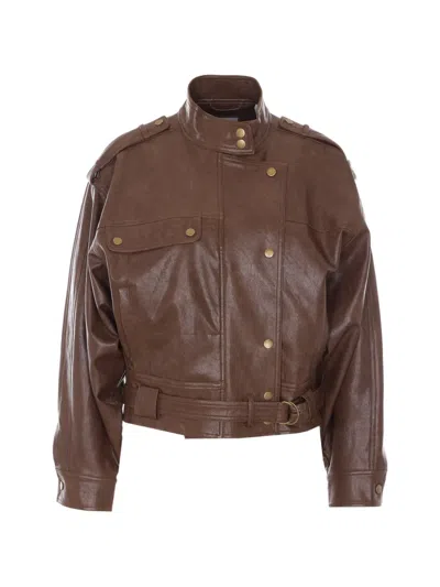 Urbancode Belted Jacket In Brown