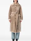 Urbancode Reversible Faux Fur Belted Coat With Suede Interior In Brown