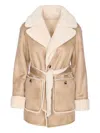 Urbancode Belted Reversible Coat In Neutral