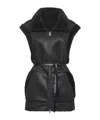 Urbancode Belted Sleeveless Jacket In Black