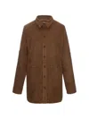 Urbancode Buttoned Parka Camoscio In Brown