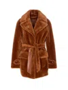 Urbancode Belted Reversible Coat In Brown