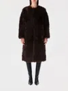 Urbancode Plush Reversible Faux Fur Coat In Black