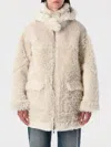 Urbancode Hooded Fleece-lined Coat In White