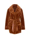 Urbancode Belted Reversible Coat In Brown