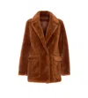Urbancode Reversible Faux Fur Jacket In Brown