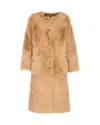 Urbancode Long Coat Faux Fur Reversible In Brown