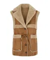 Urbancode Double-sided Lapel Vest In Brown