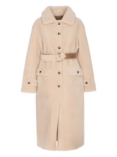 URBANCODE FAUX-FUR BELTED COAT
