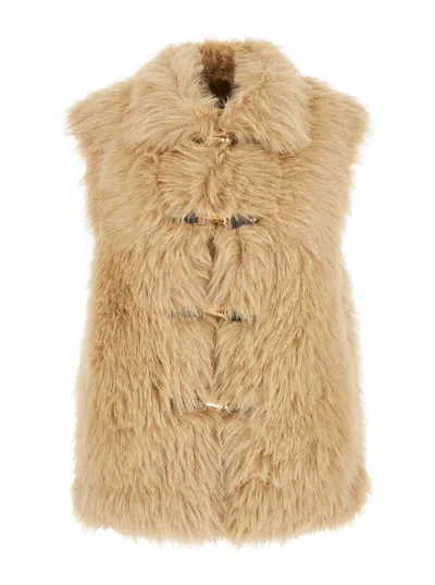 Urbancode Faux Fur Bonded To Suedette In Brown