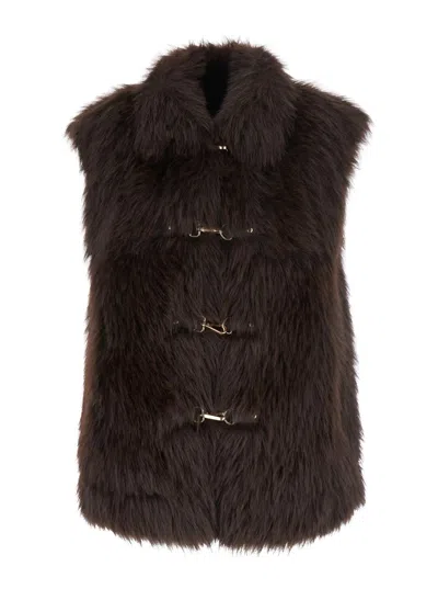 Urbancode Faux Fur Bonded To Suedette In Brown
