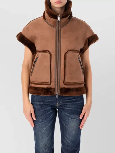 Urbancode Faux Fur Coat In Brown