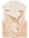 Urbancode Faux-leather Gilet In Brown