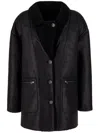 Urbancode Faux-shearling Reversible Jacket In Black