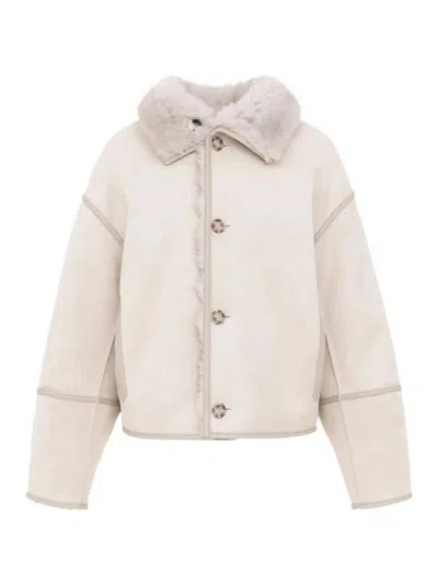 Urbancode Faux-fur Jacket In White