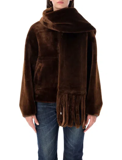 Urbancode Funnel Neck Bomber Reversable In Brown