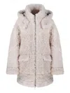 Urbancode Hooded Fleece-lined Coat In Neutral