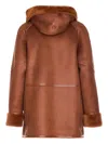 Urbancode Hooded Long-sleeve Coat In Brown