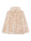 Urbancode Hooded Zip-front Jacket In Neutral