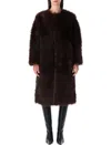 Urbancode Long Coat Faux Fur Reversible In Black