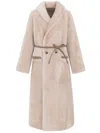 Urbancode Long Reversible Coat In Beige