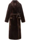 Urbancode Long Reversible Coat In Brown